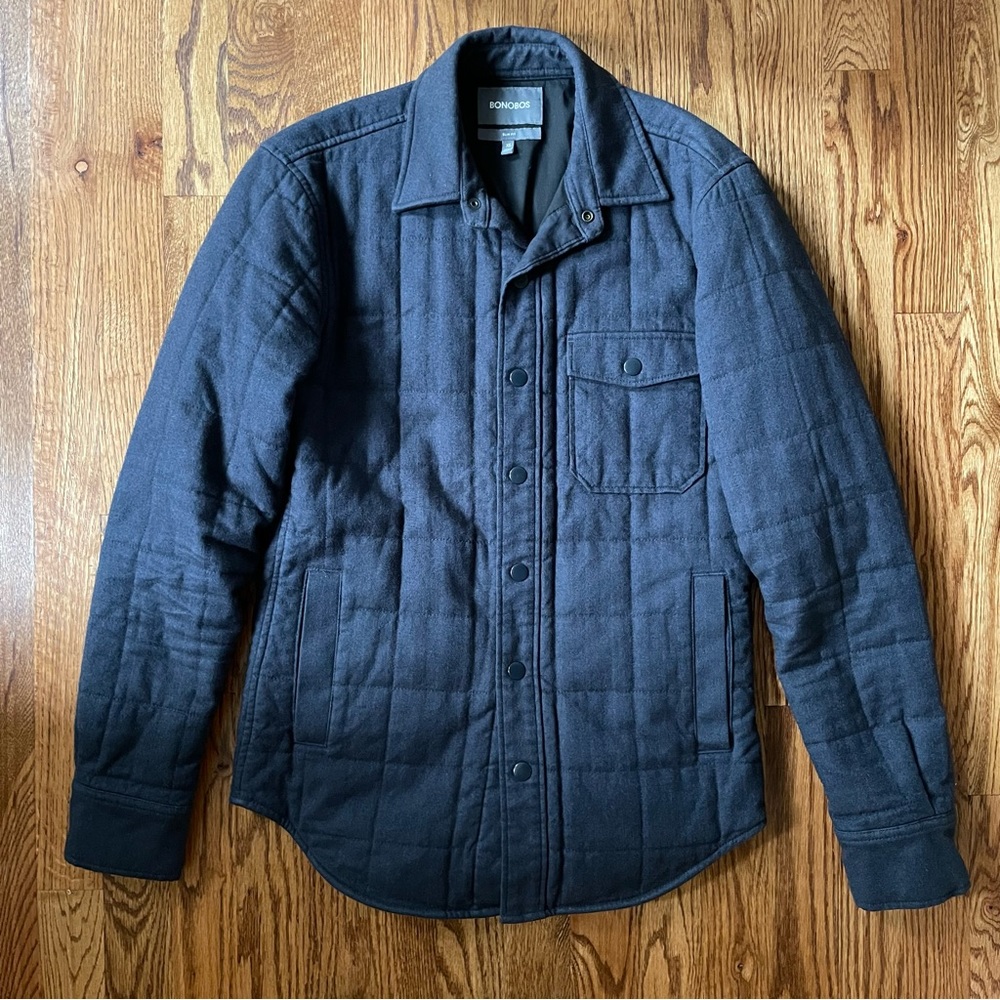 Bonobos Navy Quilted Overshirt XSmall